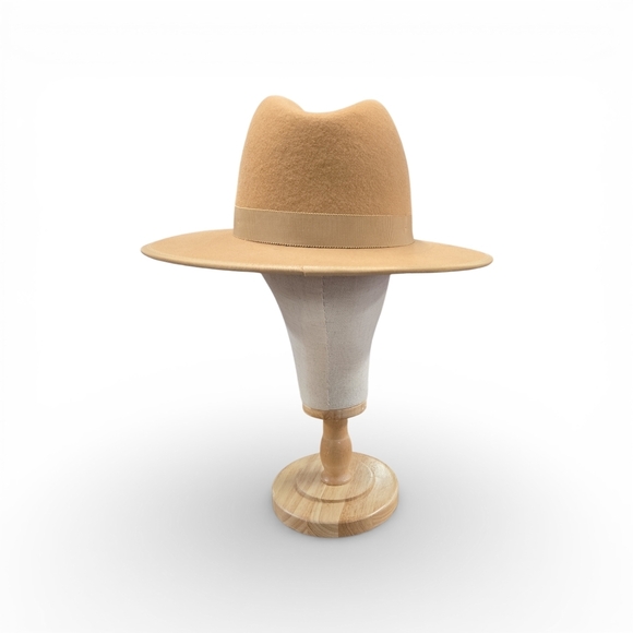 BRUNO CAPELO MONARCH  3" BRIM ACORN/ RED BOTTOM 100% WOOL FEDORA HAT. MOL-202 - Picture 4 of 6